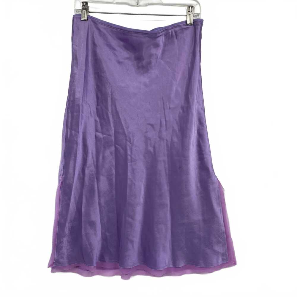 Vince Purple Acetate Midi A-Line Skirt | Women’s Size 10